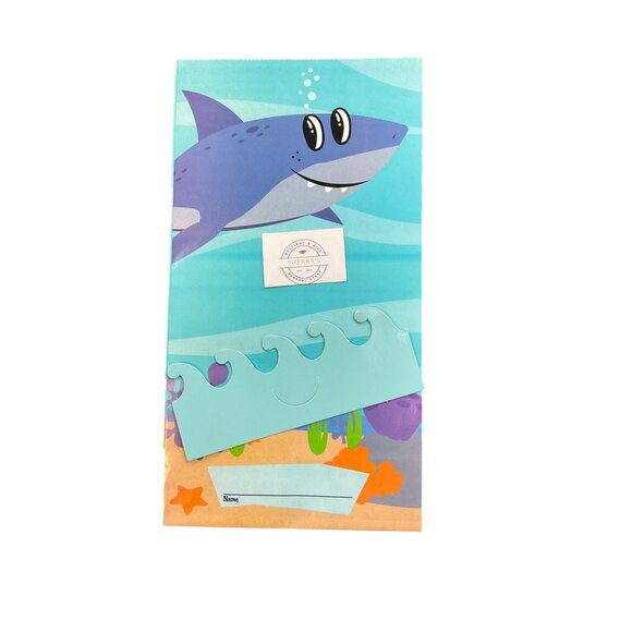 Shark-Themed Valentines Day Mail Bag Kit With Stickers & Bag Topper - Picture 2 of 8